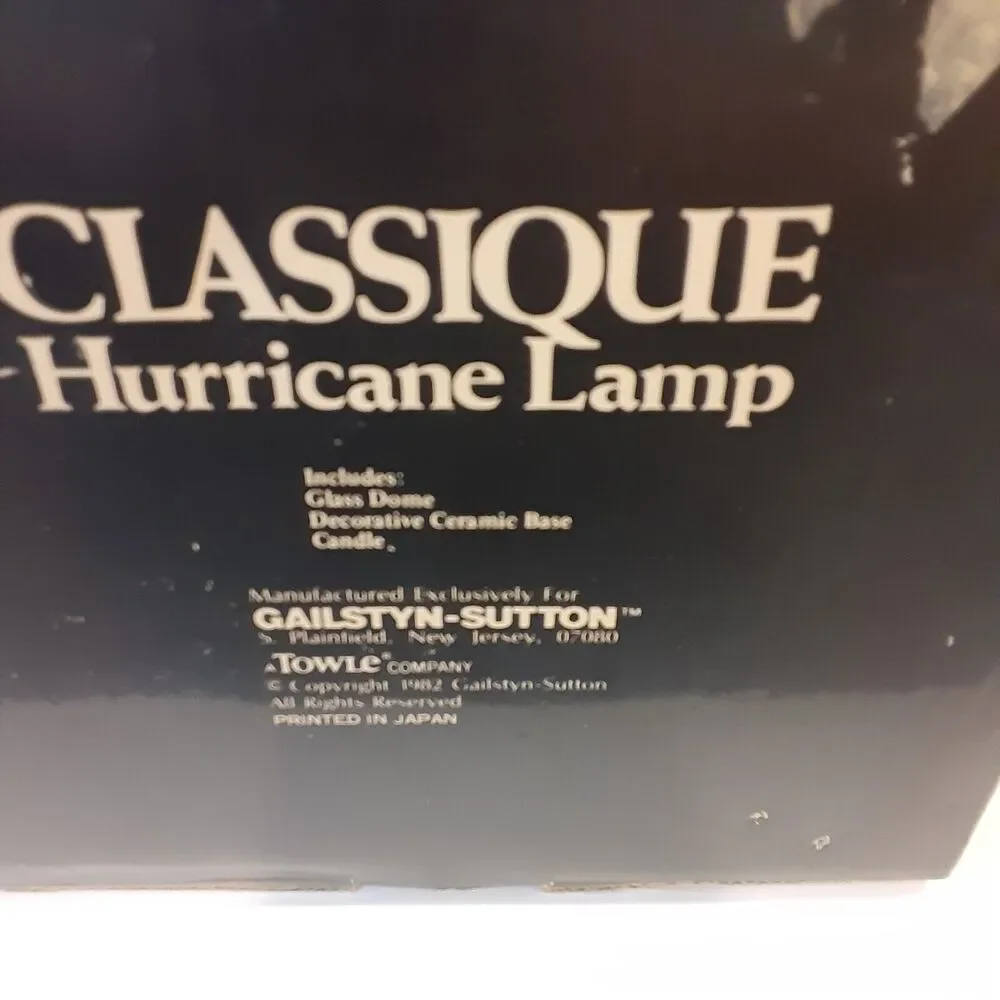 Vintage Hurricane Lamp Gailstyn-Sutton 1982 Chinoiserie Candle Timeless 10.5